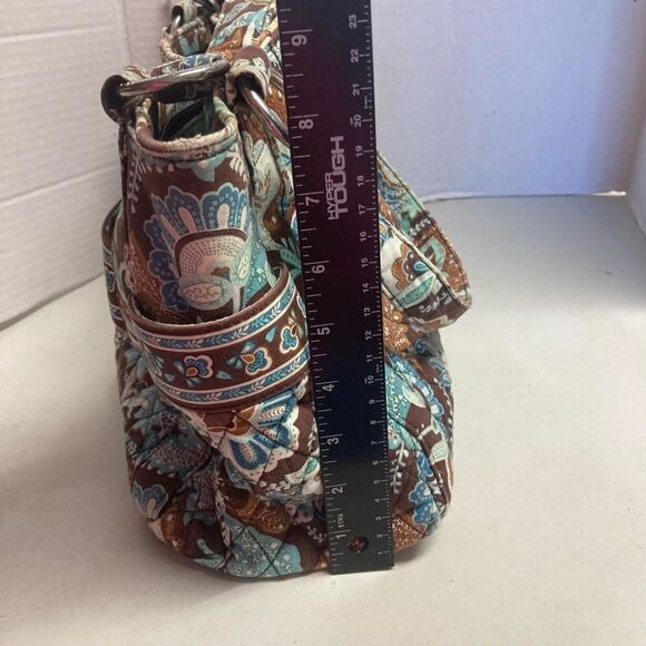 Vera Bradley Women's 2-Piece Set Brown Vintage Quilted Floral‎ Tote Bag - Picture 7 of 8